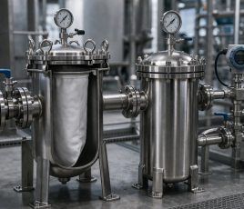 Industrial filtration system in operation
